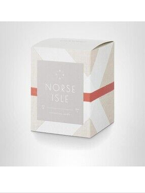 Norse Isle White Glass Scented Candle - Clean Fragrance